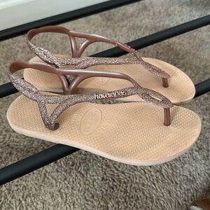 Havaianas Girls ballet rose size 3/4 youth GUC